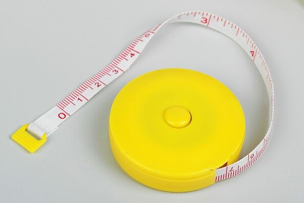 Nastro di misurazione della lunghezza del pene
